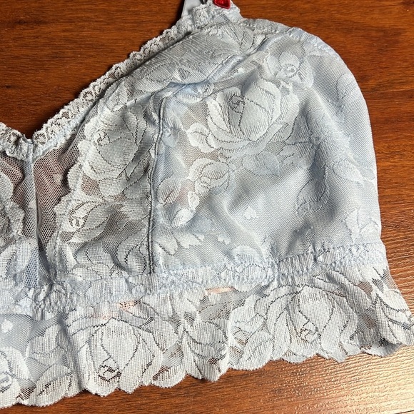 Victoria’s Secret baby blue Heart Bloom Lace Curvy Bralette size Curvy XL bra - Picture 7 of 10